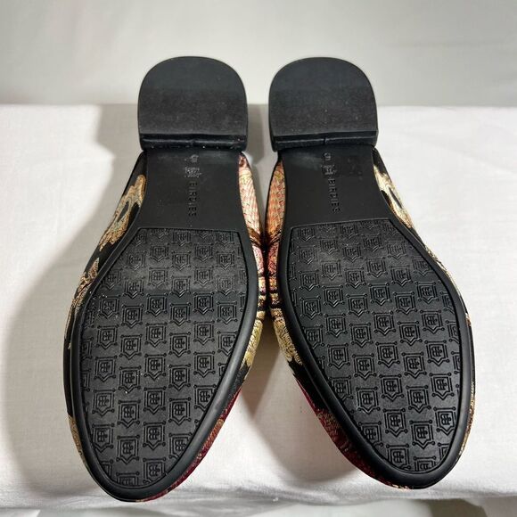 Birdies Black Quilted Floral Print Mules Size 5 - Picture 7 of 10